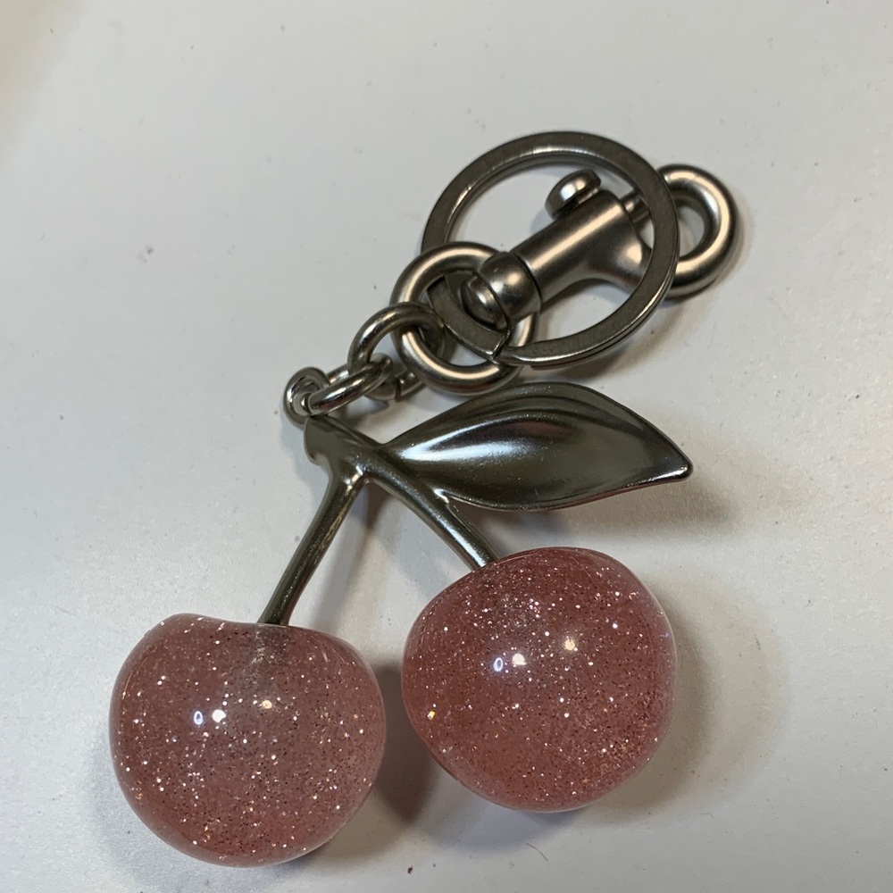 Pink Cherry Keychain Accessory